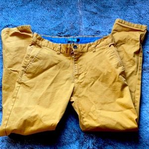 🔥 DTMD men’s golden yellow chino pants slim skinny fit 30 flat front